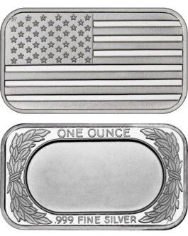 1 oz SilverTowne American Flag Silver Bar (New)