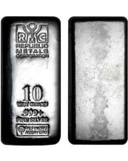 10 oz Republic Metals .999 Silver Cast Bar