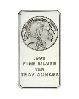 10 oz SilverTowne .999 Silver Buffalo Bar