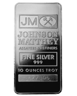 10 oz Johnson Matthey Silver Bar (Secondary Market)