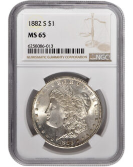 Morgan Silver Dollar 5-Coin Set NGC MS65 (1878-1904)