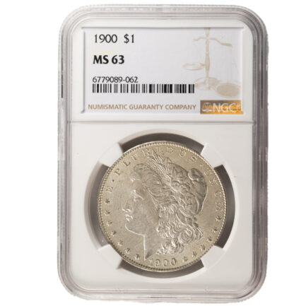 1900 Morgan Silver Dollar Coin NGC MS63