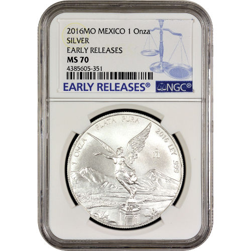 2016 1 oz Mexican Silver Libertad Coin NGC MS70 ER