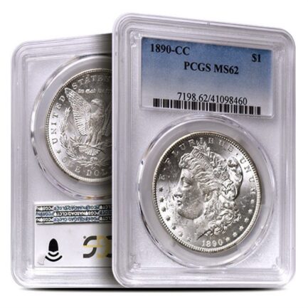 1890-CC Morgan Silver Dollar Coin PCGS MS62