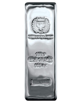 100 oz Germania Mint Cast Silver Bar (New)