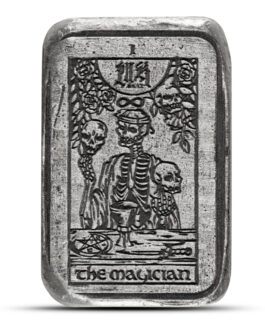 1 oz MK Barz The Magician Tarot Card Silver Bar (New)