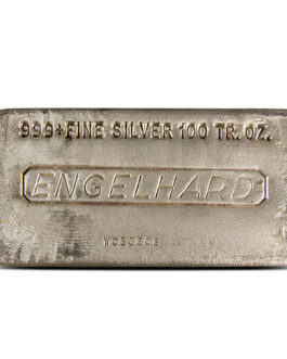 100 oz Engelhard Hand Poured Silver Bar