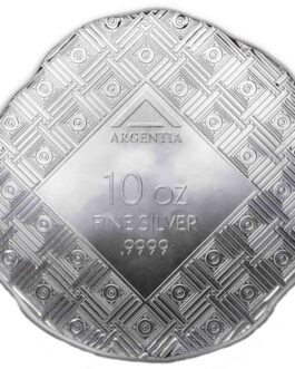 10 oz Argentia Elephant Silver Bar (New, Ultra High Relief)