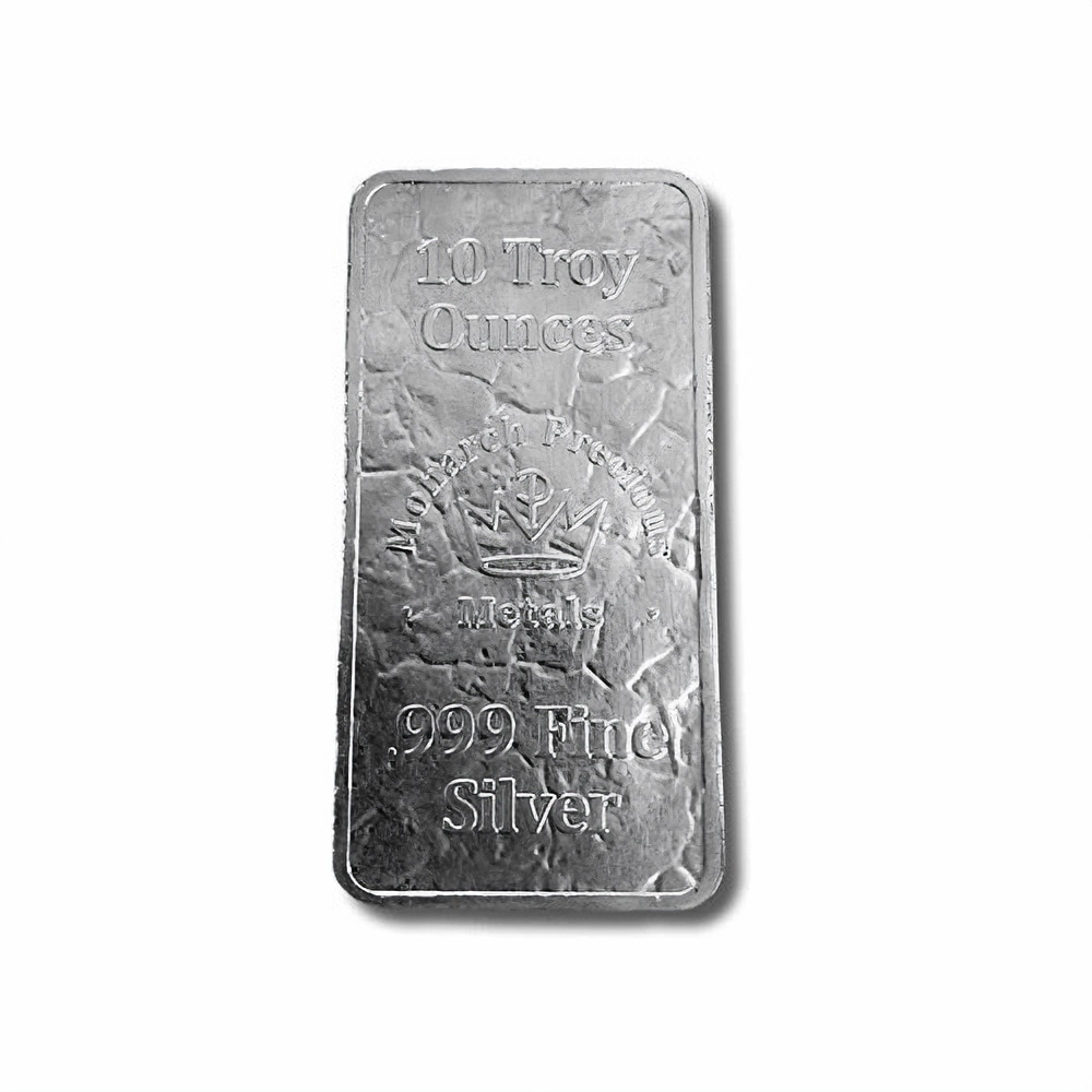 10 oz Monarch Stone Struck Silver Bar (New)