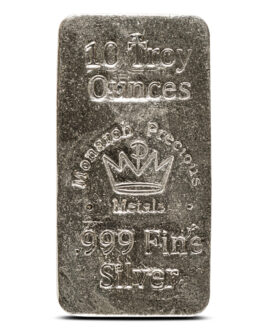 10 oz Monarch Hand Poured Stacker Silver Bar (New)